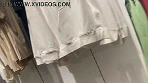 a voyeur spots a round latina booty in see-thru leggings