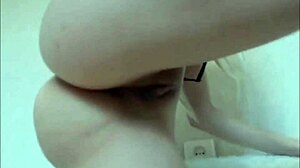 Busty teen amateur fingers shaved cunt closeup, squirts everywhere, oops!