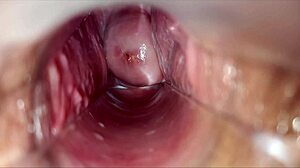 你能看到她阴道深处那脉动的潮吹吗？