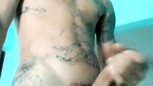 Slim Guy Shows His Good Toy In The Living Room