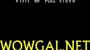 Delicious bitch competes with erected cock.