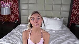 Seth Brogan scores big with coed Chloe for quick sex after school in lingerie