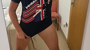 Intense masturbation with cumshot moans and pleasure