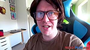 Tricked brit feels first time riding cock