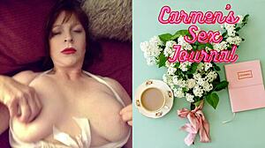 metal granny groans during deepthroat session with big cock