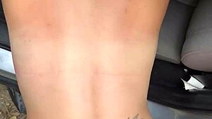 Уличная шлюха скачет на хуе в грузовике, потом стоя оттрахана с залпом на жопу