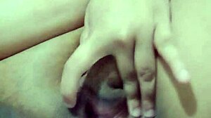 Brunette teen exhibits her big ass and touches herself on camera.