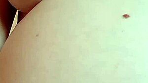 Gentle Pulling of Natural Tits Nipples