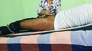 Indian Girl Bent Over in Uniform for Doggy Style Action