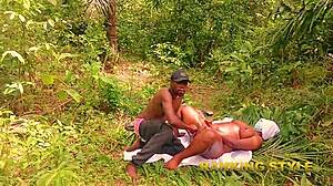 exploring forest with bbw in natural setting