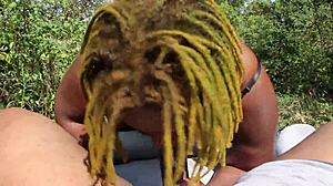 I give Don Whoe a sloppy blowjob in the backyard, it's super hot