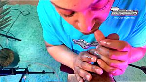 Dominican BBW from Bronx Gets BBC Throat Action