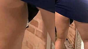 Showing my small tits and pussy in public without panties. Want to see more?