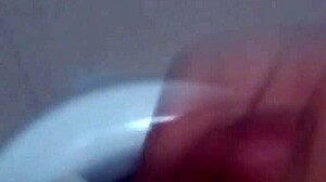 i jerk off in the bathroom, feels so good 😏