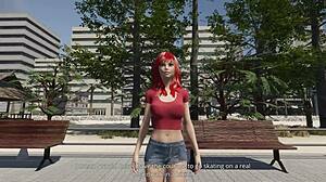 Caroline's Beach Fantasy: Skating And Masturbating Outdoors