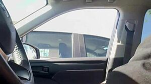 Amateurs Engage In Risky Flashing Outdoors In Public Car