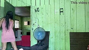 Colombian wife gets rough outdoor fuck by huge cock