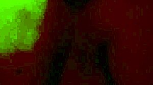 Asshole stretching in shower with big cock