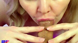 Intimate Close-Up Sucking with Massive Cumshot