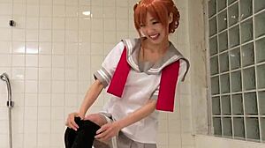 I watch my cosplayer girlfriend give an amazing blowjob in this second part.