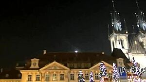 European brunette amateur banged publicly