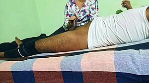 Indian Girl Bent Over in Uniform for Doggy Style Action