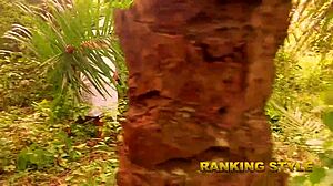 exploring forest with bbw in natural setting