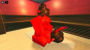 Demon Girl SEDUCES with HOT OILED Body in SAUNA on Roblox