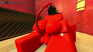 Demon Girl SEDUCES with HOT OILED Body in SAUNA on Roblox