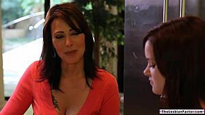 Busty milf engages in light flirting with her attractive friend