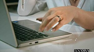 Lesbian Discovers Her Craving for Big Cock Sucking.