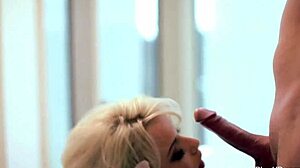 In this erotic cfnm scene, she delivers a passionate blowjob, culminating in a cumshot