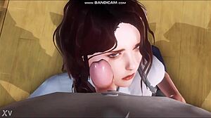 Brunette Student Sucks Teacher's Cock Intensely In Classroom