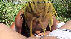 I give Don Whoe a sloppy blowjob in the backyard, it's super hot