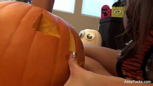 Abigail Mac's Spooky Halloween Masturbation with Big Tits