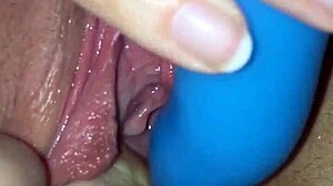 she starts masturbating with a vibrator in pov, building up to a cumshot