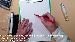 i drawed a hot sexy girl in latex with quick sketch markers