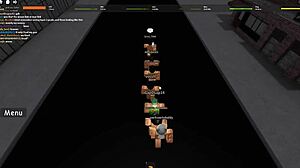 Intense virtual sex session in roblox with furry characters