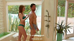 Nuru massage session with stepfather and stepdaughter