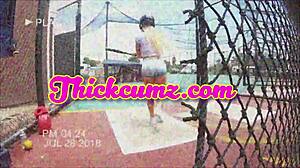 blonde with big fat butt rides cock cowgirl