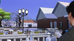 Asian Trans Teased by Teen's Massive Cock in Futa Sims 4