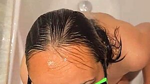 my hot wife's bath blowjob and handjob with fiery nails