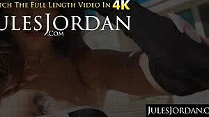 JulesJordan Com Brunette in Deepthroat Threesome