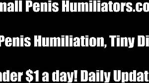 Femdom humiliates small cock in BDSM POV