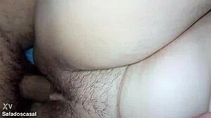 Naughty couple with beautiful tits eating pussy in the bush 😍