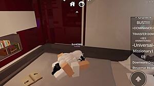 Fucking horny bitch roughly on roblox