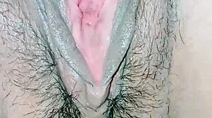 getting fucked doggystyle with ass up, loving the creampie squirt 😍