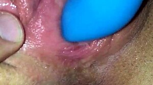 she starts masturbating with a vibrator in pov, building up to a cumshot