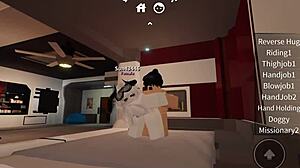 Fucking horny bitch roughly on roblox