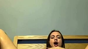 This goth teen is masturbating solo!